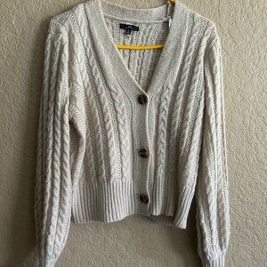 My Michelle Cream Cable Knit Cardigan Sweater